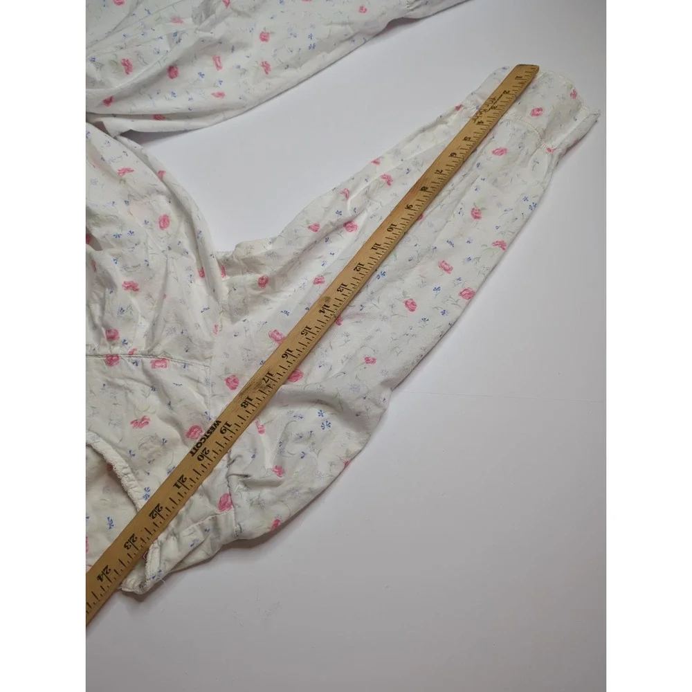 VTG Victoria's Secret Gold Label Cotton Floral Nightgown Cottagecore Prairie L